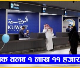 Employment opportunity for Nepali at Kuwait airport, demand number 334